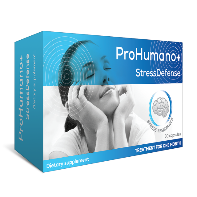 ProHumano+ StressDefense pentru funcționarea normală a sistemului nervos central. Ajută la creșterea capacității de adaptare a organismului în situații de stres.
